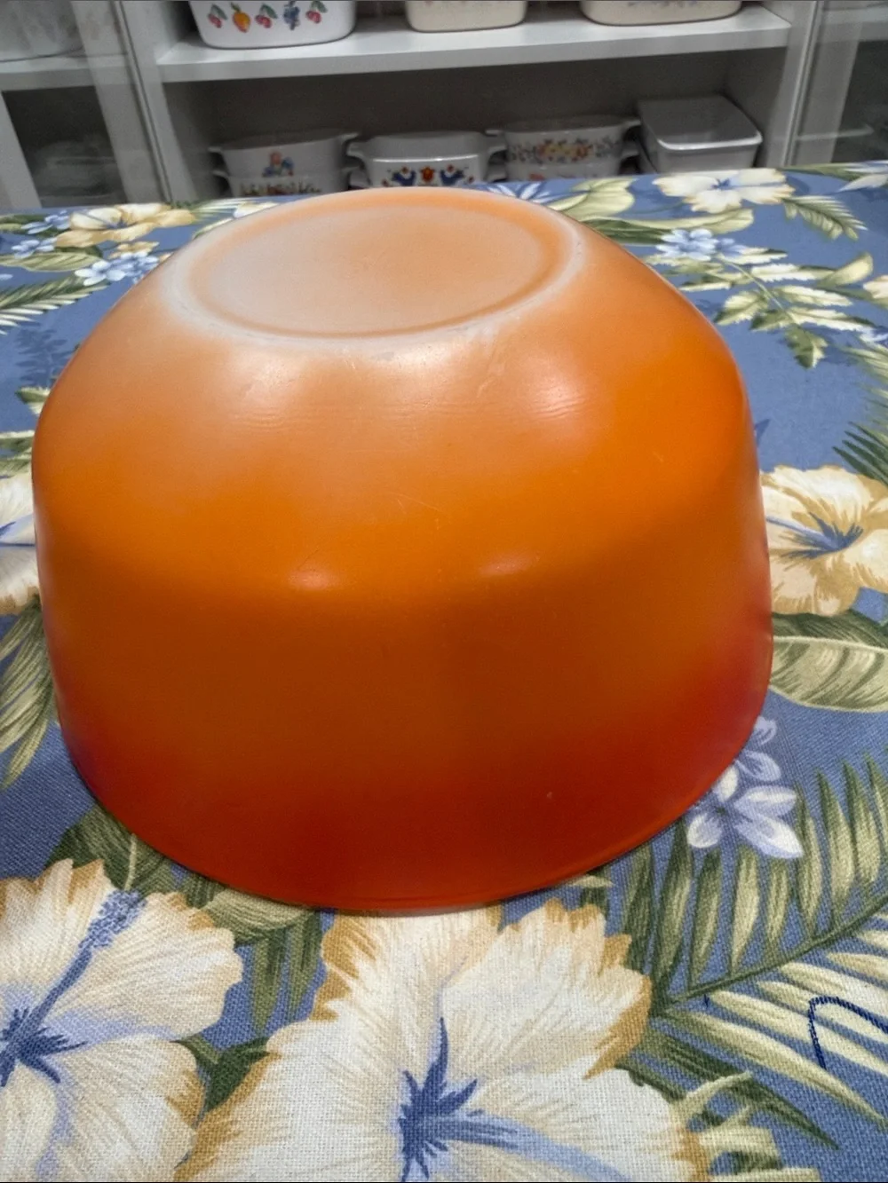 Fire King Orange to Yellow Ombre Mixing Bowl